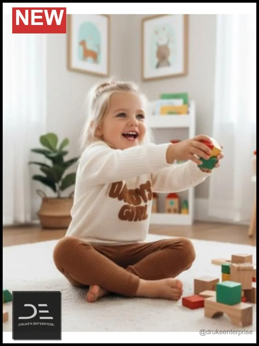 Toddler Girl 3-Piece Sweatshirt Outfit Long Sleeve Pants Headband